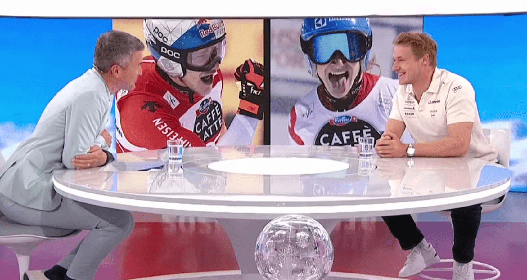Skieurs à l'entraînement
