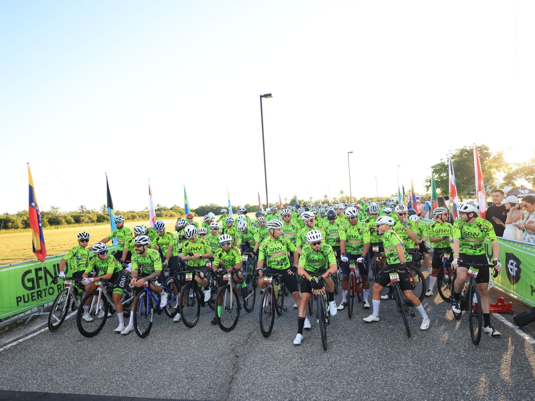 Cyclistes en course
