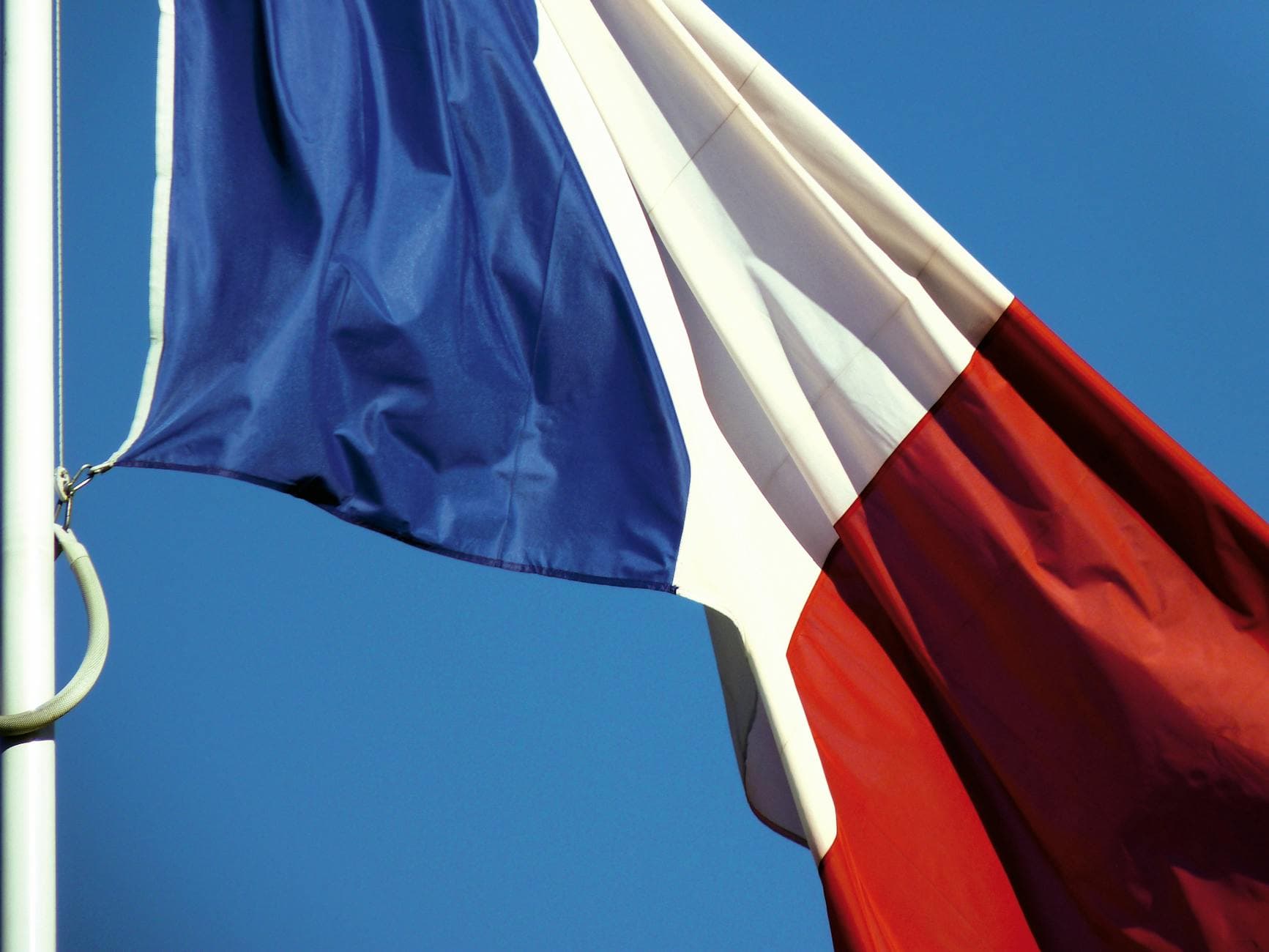 Drapeau français usé