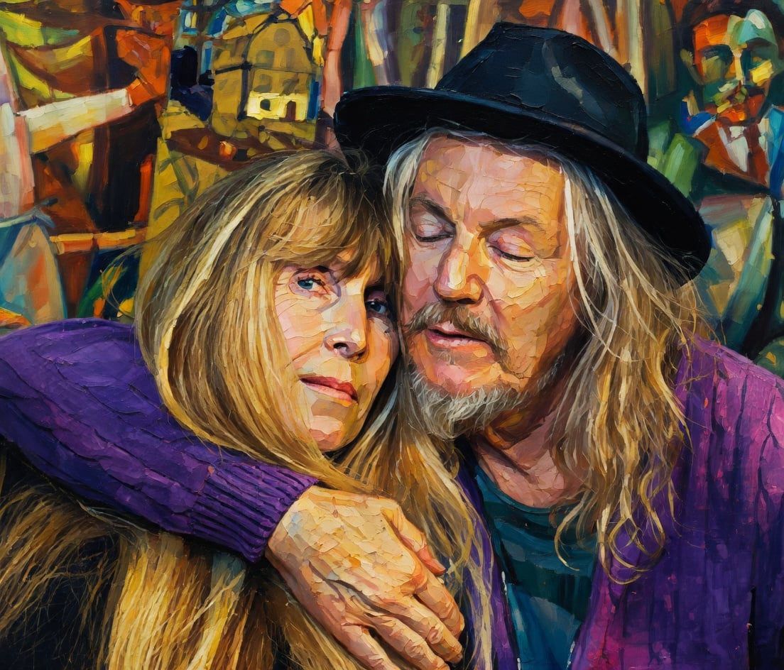 Wolfgang Beltracchi et sa femme en peinture.