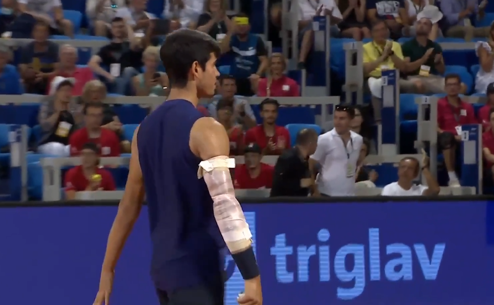 Carlos Alcaraz en action