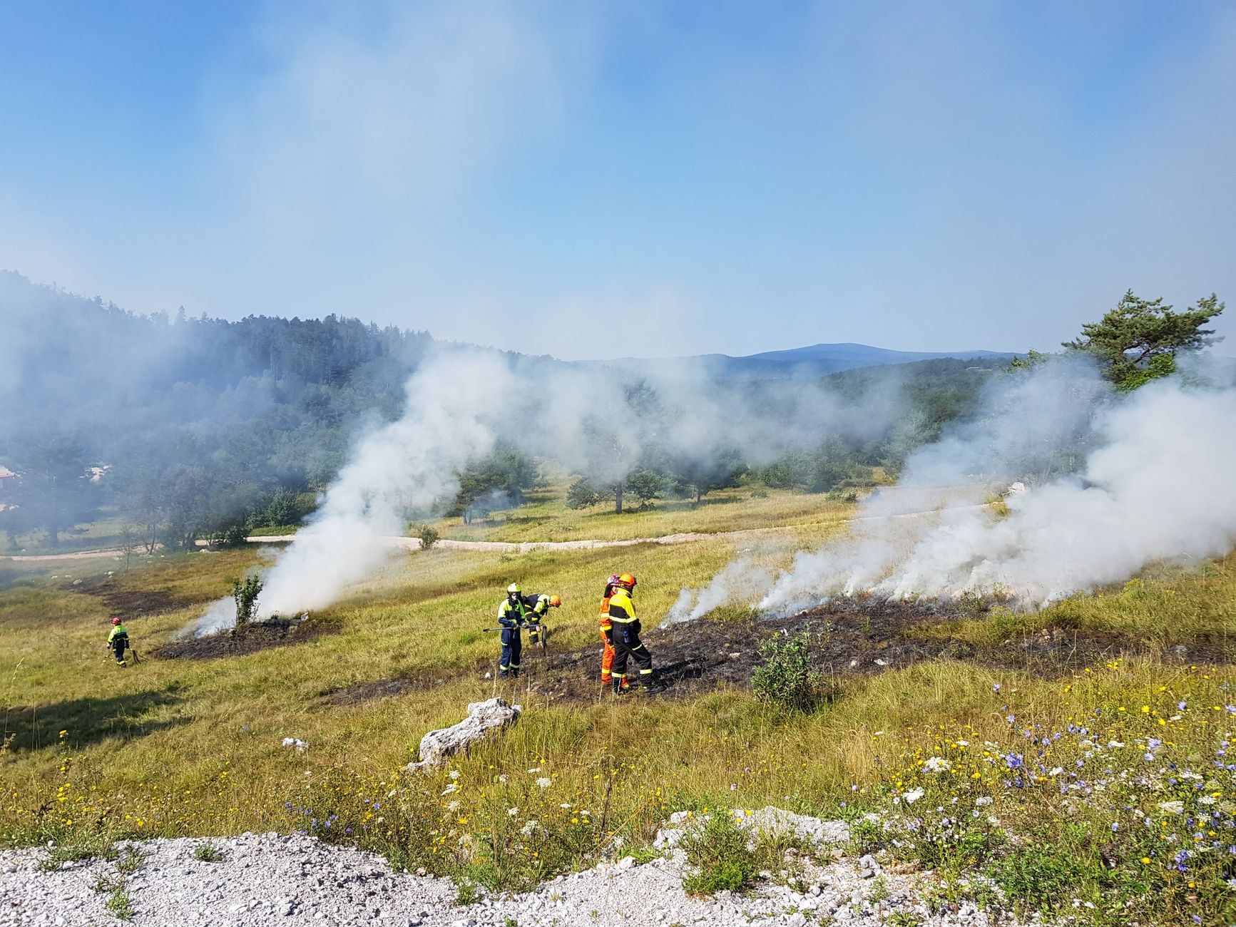 Var : plus de 600 pompiers face aux flammes à Taradeau
